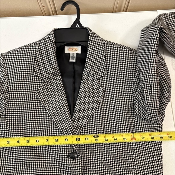 Vintage Talbots Womens Houndstooth Wool Blazer Jacket size 10 Petite - Picture 12 of 13